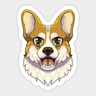 Bicolor Corgi Sticker